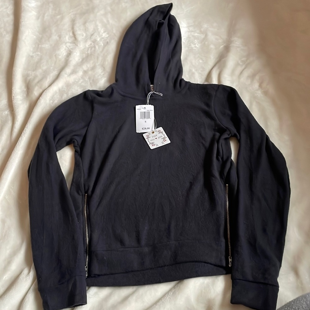 BRAND NEW dark grey hoodie, size small